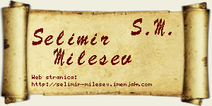 Selimir Milešev vizit kartica